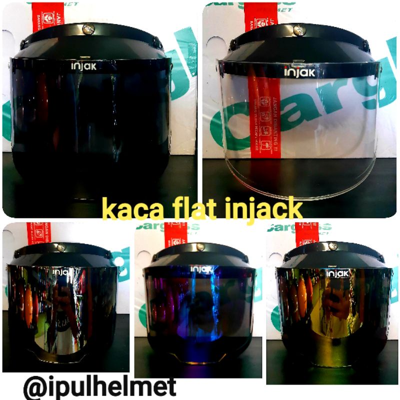 KACA BOGO FLAT INJACK ORI.PNP UNTUK SEMUA JENIS HELM BOGO/CARGLOSS (Order max10pcs Ongkir1kg)