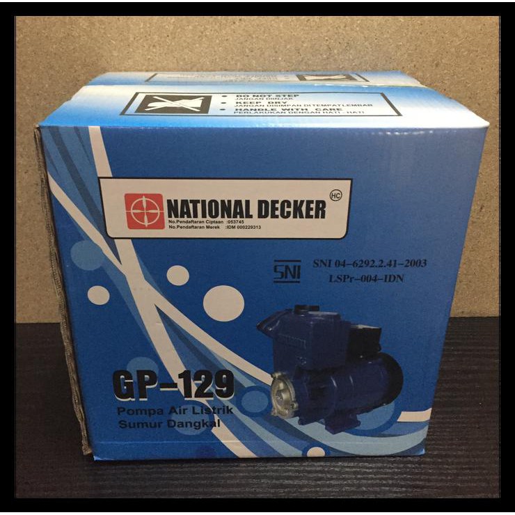 Pompa Air National Decker 125Watt Pompa Pendorong Manual