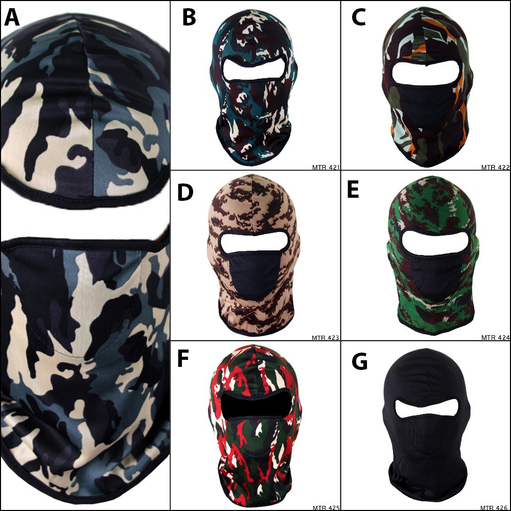 Masker Motor Sarung Kepala Ninja Skull Cap Masker Kain - MTR (COMB)