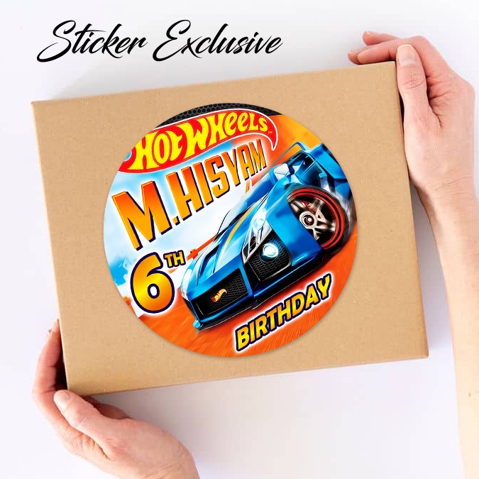 

50 STIKER / STICKER HOT WHEELS 6 UTK BAG / BENTO / SOUVENIR ULTAH ULANG TAHUN