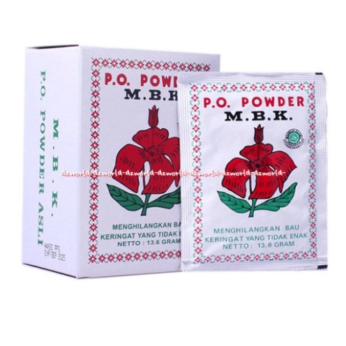 PO Powder MBK Bedak BB Bedak Ketiak Menghilangkan Bau Badan Bau Keringat Abu-Abu Putih Model Bedak Bubuk P.O M.B.K White Powders