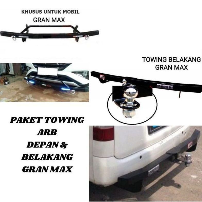 PAKET BUMPER BESI BEMPER BESI  TOWING DEPAN BELAKANG GRAND MAX TANDUK MOBIL