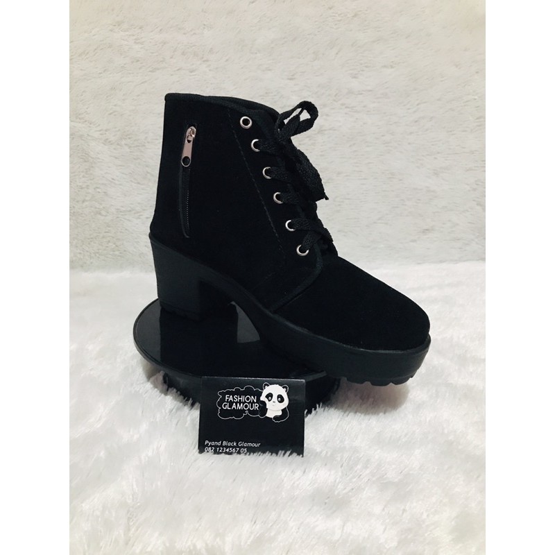 SEPATU ANKLE BOOTS WANITA KOREA REAL PICTURE 36-40