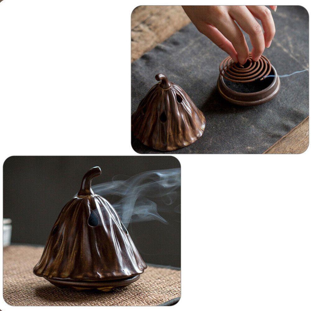Solighter Incense Burner Kerajinan Tangan Meditasi Keramik Tungku Aromaterapi