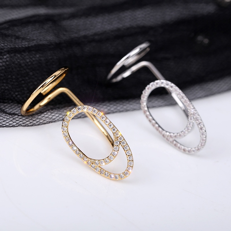 LRC Cincin Kuku Fashion 3043 Diamond-studded Geometric (1pc) P2962X