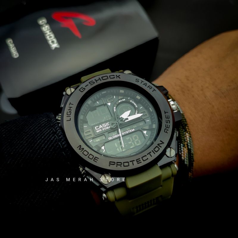 G SHOCK GST-8600 METAL ARMY GRADE A JAM TANGAN PRIA TAHAN AIR INCLUDE BONUS