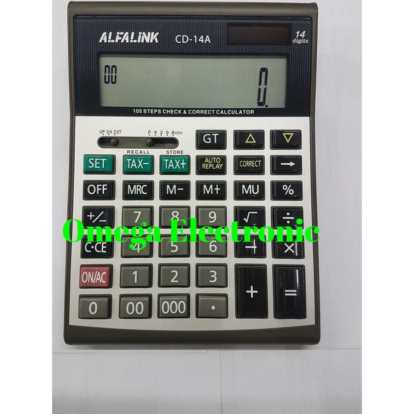 

♢ Alfalink Calculator CD-14A - Kalkulator Meja Check Correct 14 Digits ♠