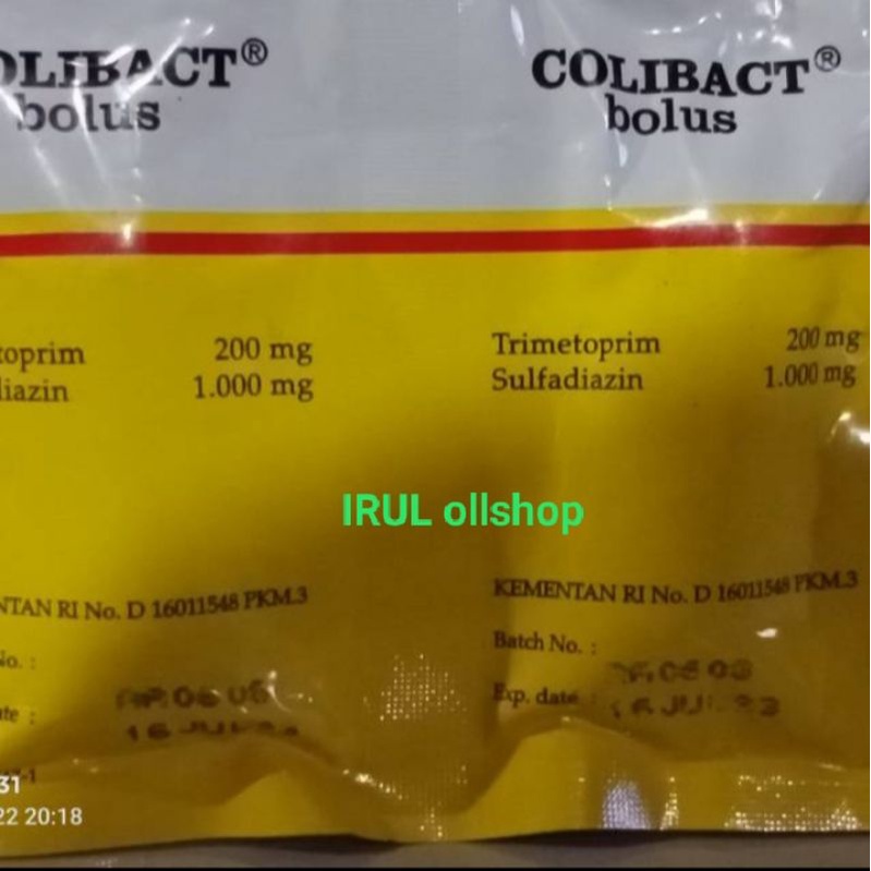 COLIBACT bulus.obat DIARE Hewan isi 2BULUS