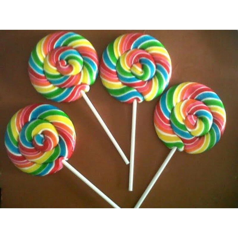 

permen lollipop pelangi