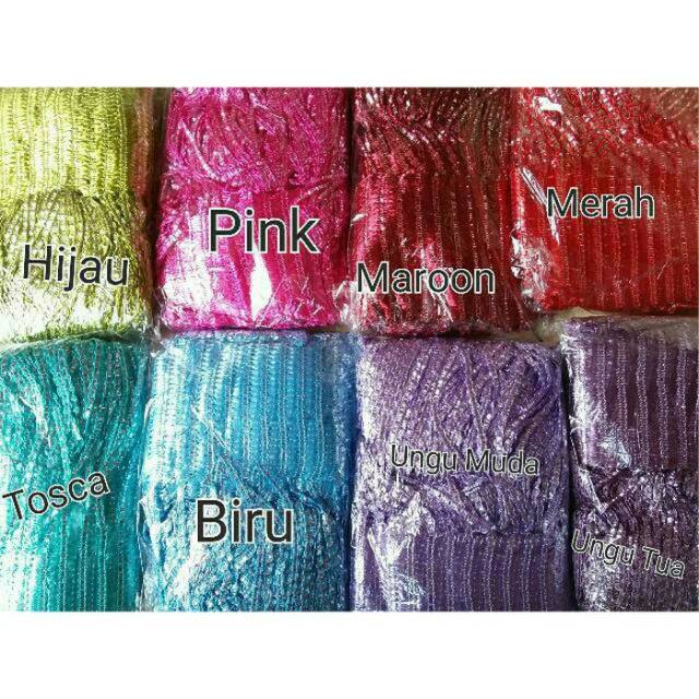 Tira gliter polos gliter kombinasi pelangi tirai 