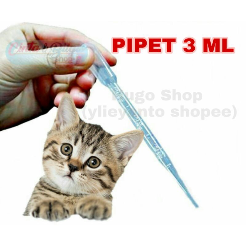 Pipet plastik 3 ml / spuit / spet / alat bantu suap anjing kucing