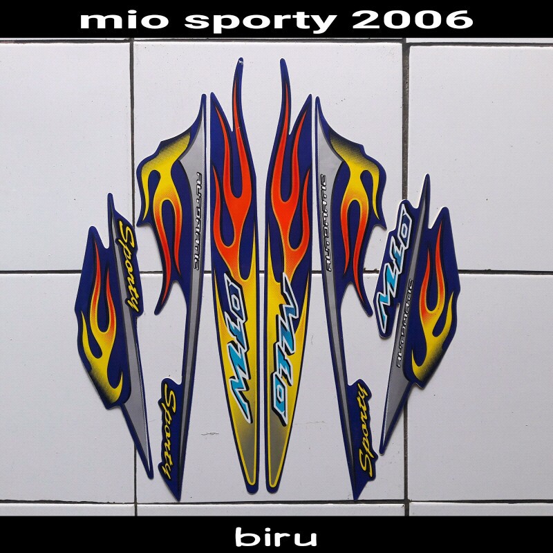 stiker motor mio sporty 2006 biru