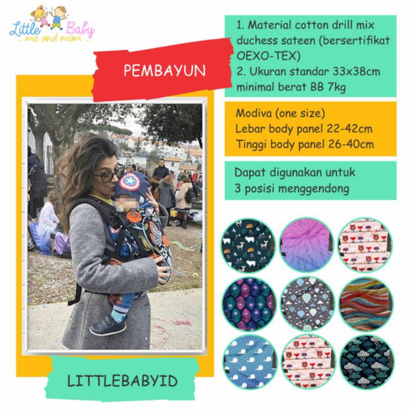 Gendongan Bayi  SSC PEMBAYUN Baby Carrier Free Pouchsling | Promo Live