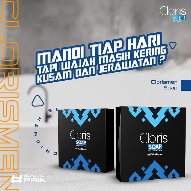 Clorismen Soap - Sabun Pembersih Wajah Pria Skincare Pria Anti Jerawat