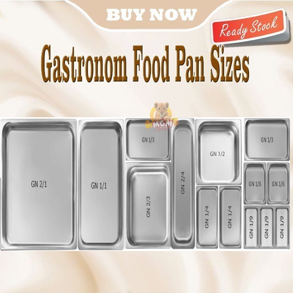 TUTUP Food pan prasmanan Stainless ukuran 2/4 Gastronorm Cover