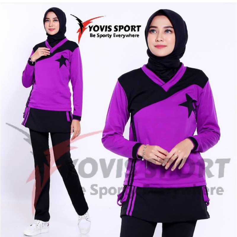 SETELAN BAJU SENAM AEROBIK YOVIS SPORT ORIGINAL
