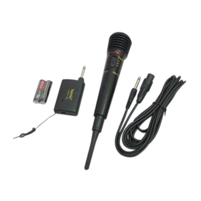 Mic Wireless Microphone Homic HM 308 Microfon Karaoke tanpa kabel