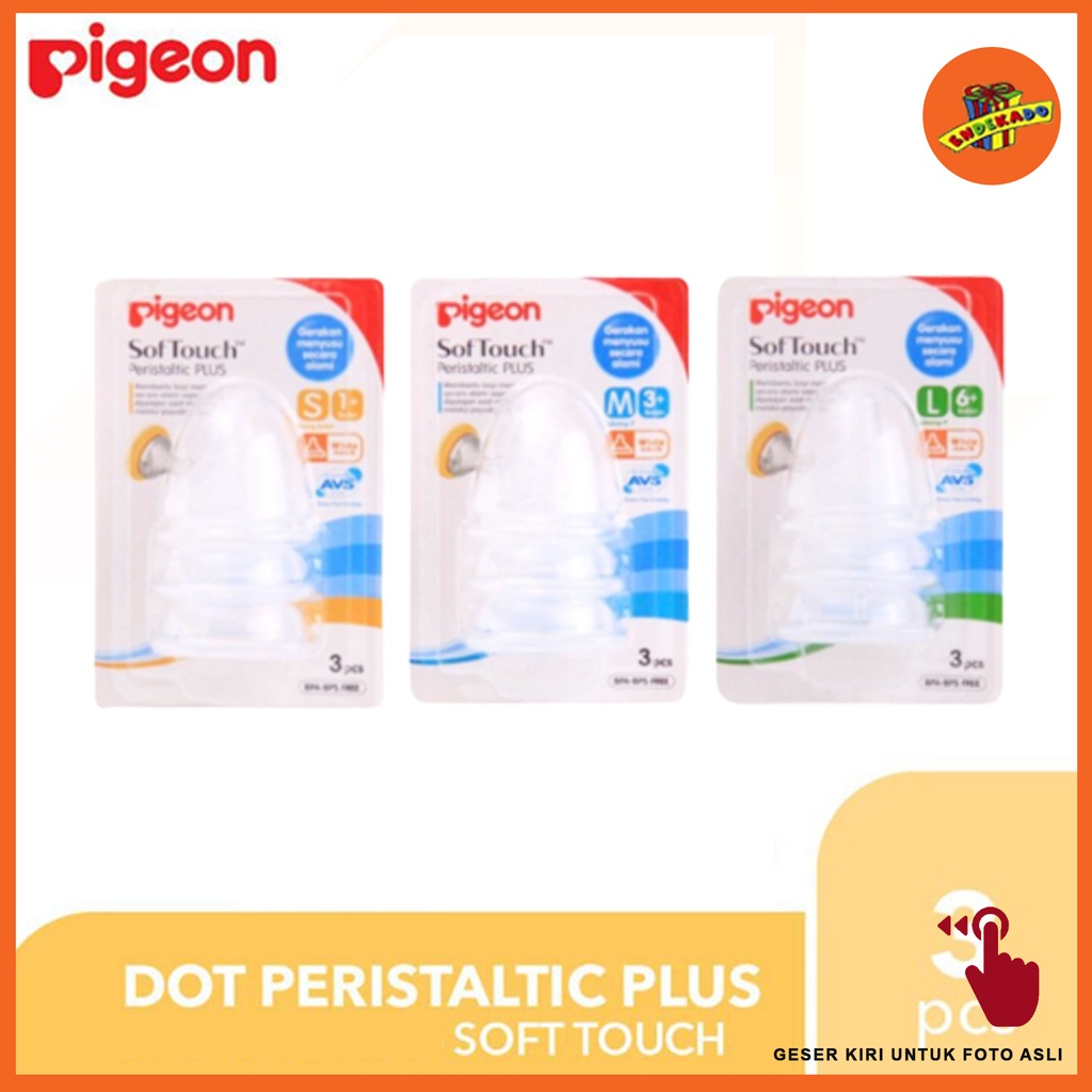 Pigeon Soft Touch Peristaltic Plus Nipple 3pc