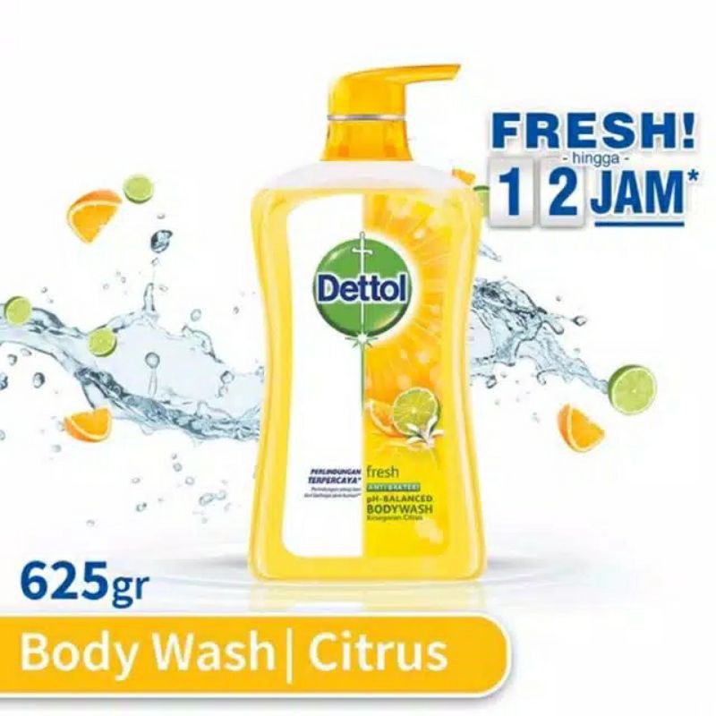 Dettol Body Wash 625gr Sabun Mandi Cair Botol Pump 625 gr All Varian Original