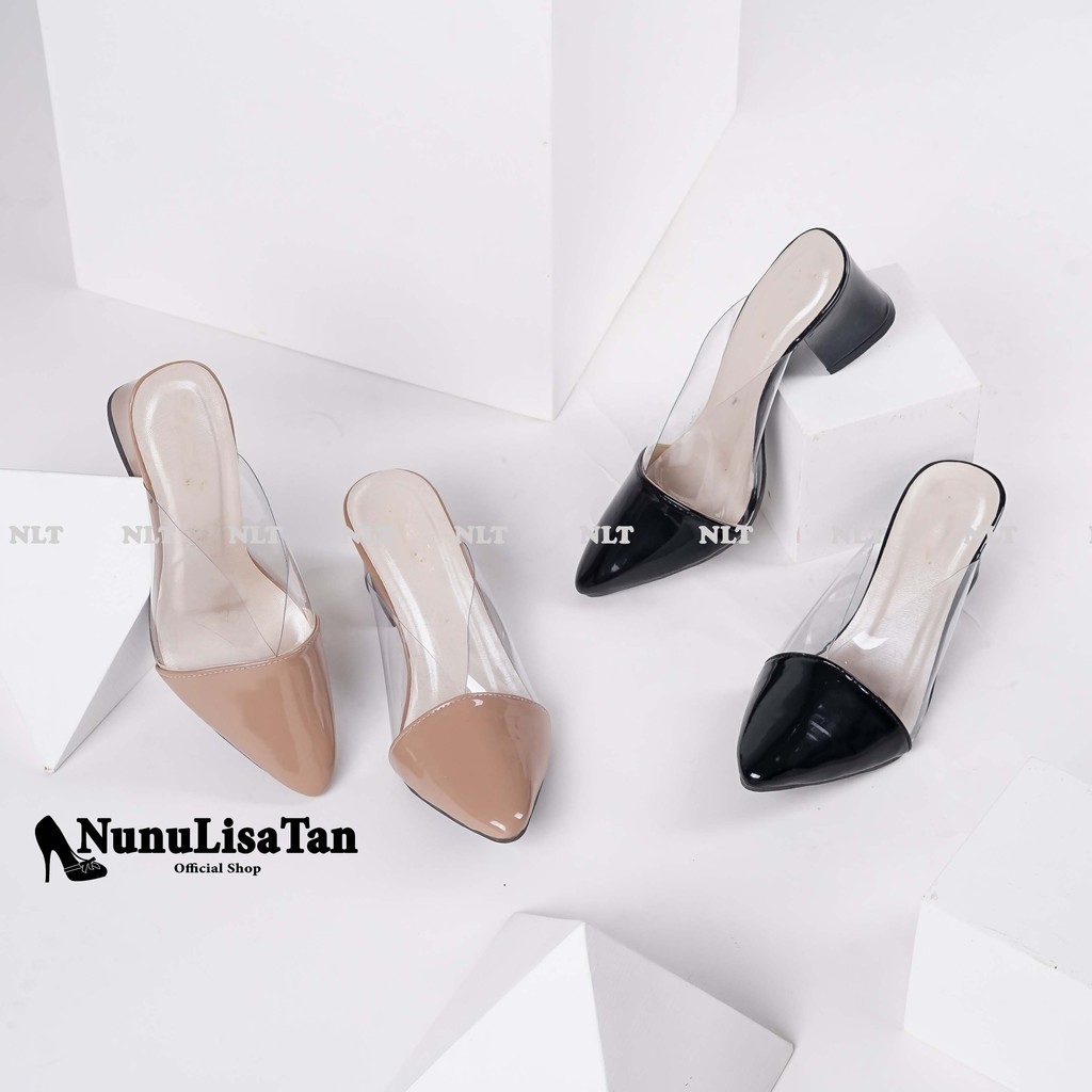 NunuLisaTan MILANO - Termurah High Heels Hak Tahu 2 Warna Hitam Mocca