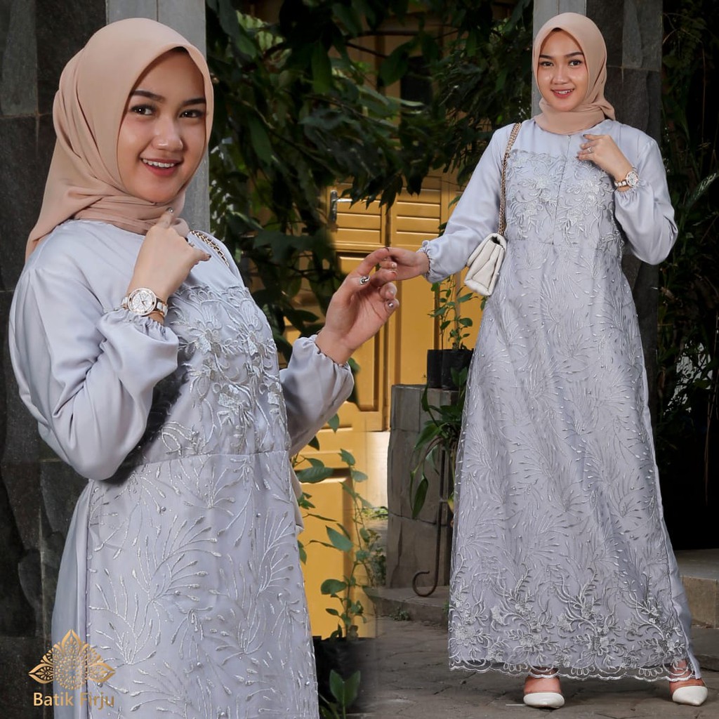 BISA JUMBO!! REALPICT GAMIS FARASYA MODEL TERBARU GAMIS BROKAT BUSUI DRESS BROKAT BISA JUMBO M L XL XXL