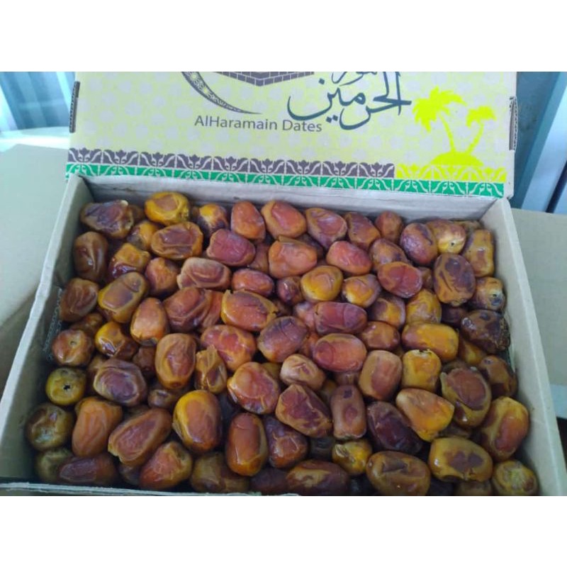 KURMA SUKARI AL HARAMAIN 1DUS 3KG BRUTO TERMURAH BASAH GRADE A ALMADINAH READY MEDAN GROSIR JUMBO KE