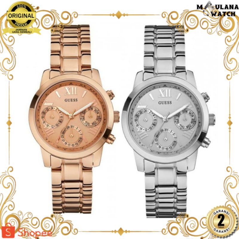 JAM TANGAN PRIA WANITA | RANTAI | KULIT | KARET | MURAH | Wanita Guess W0448L1 W0448L3 ORIGINAL