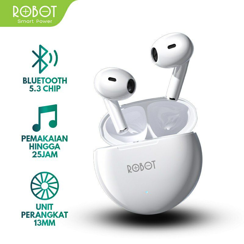 Headset Bluetooth Robot Flybuds T10 TWS Earphone Wireless 5.3 ORIGINAL