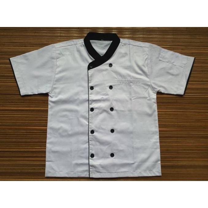 Chef Jacket / Baju Koki Lengan Pendek, Putih, K-10