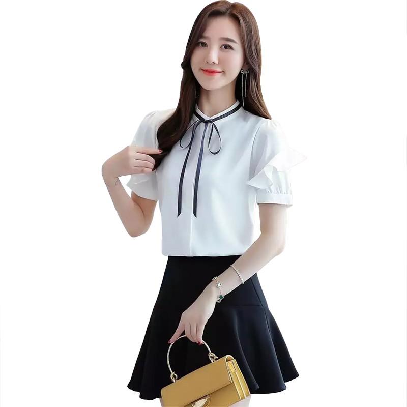 Blus lengan pendek wanita gaya korea murah terbaru - XSHOP Calista