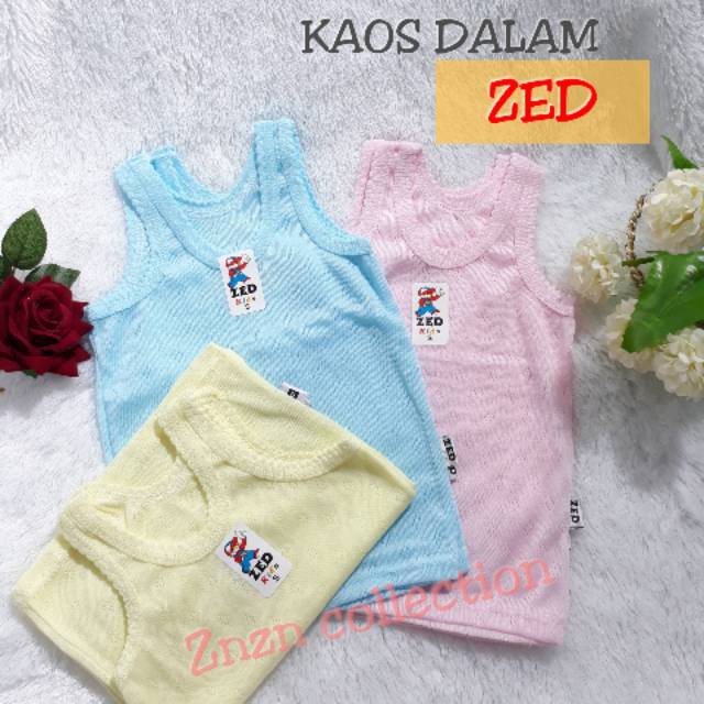 6 PC KAOS DALAM ANAK WARNA MERK  ZED KIDS