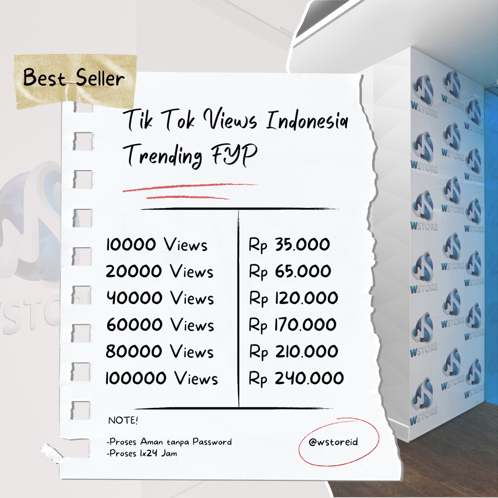 VIEWS TIKTOK INDONESIA FYP TRENDING TERMURAH