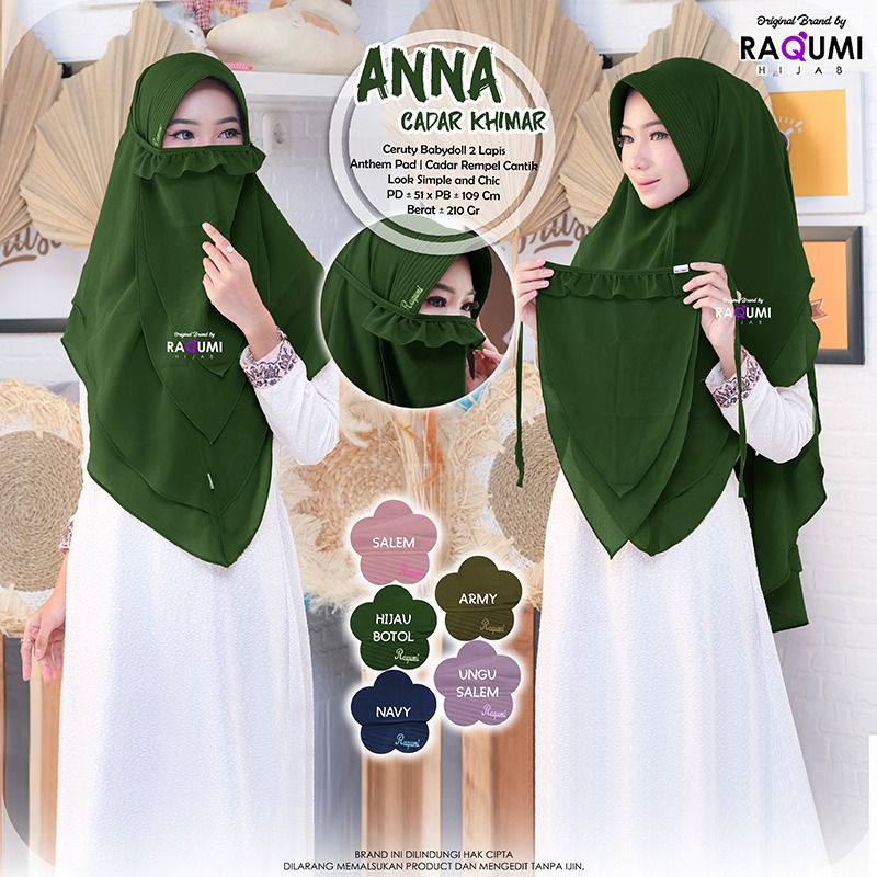 Anna Cadar Khimar By Original Raqumi Hijab