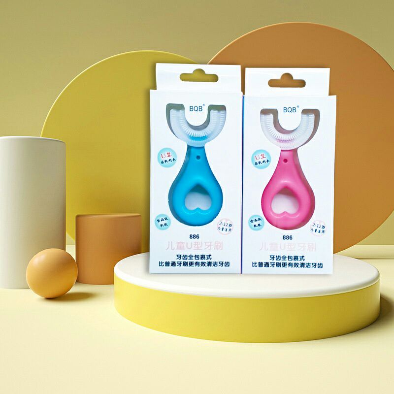 sikat gigi silikon anak bentuk U/ sikat gigi bentuk U