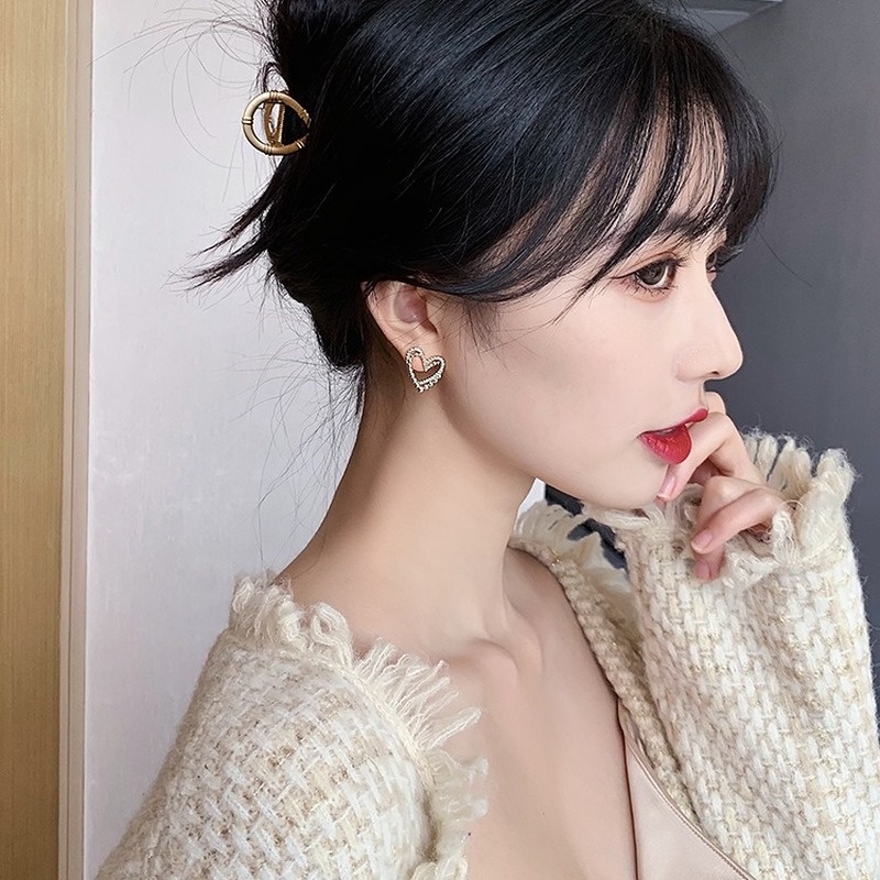 Anting Tusuk Sterling Silver 925 Bentuk Hati Untuk Wanita