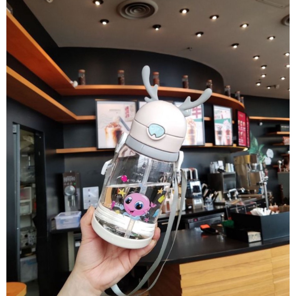 COD Botol Minum Jumbo 2 Liter Viral Motivational Water Bottle Motivasi 2000ml P09-Abu-550ml