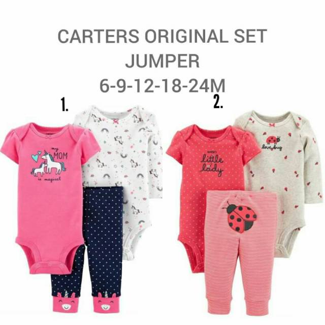 Set Jumper bayi/ set 3in1 baju bayi / jumper bayi / baju bayi import