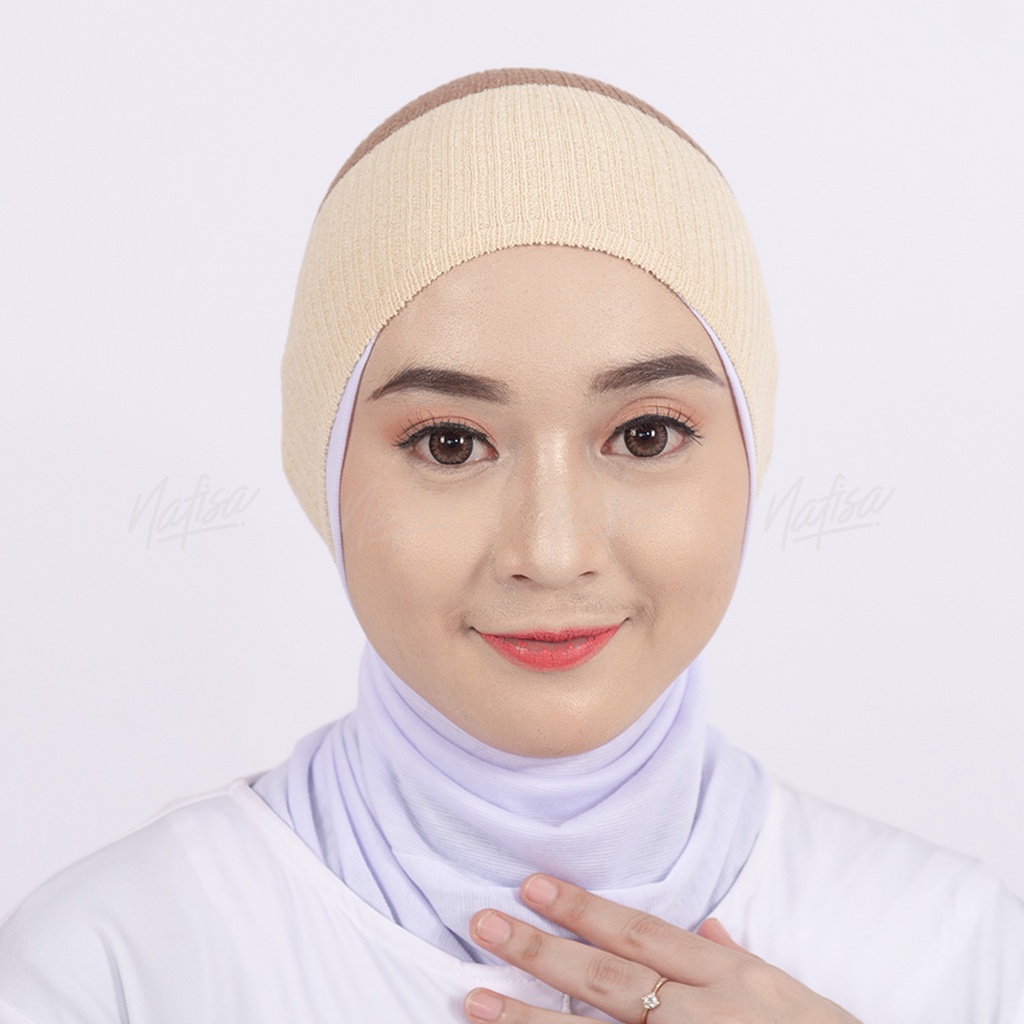 Ciput Rajut 2 Warna | SUPER HEMAT DURNAZ Ciput Bandana Rajut 2 Kombinasi Warna Inner Kepala Dalaman DURNAZ