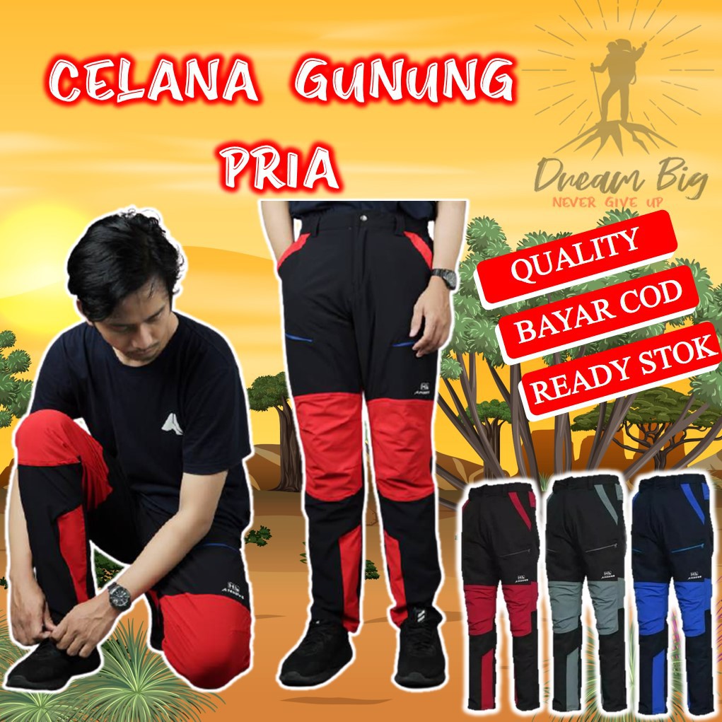 Celana Outdoor Wanita Outdor Pria Waterproof Celana Hiking