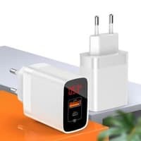 BASEUS Mirror adaptor Wall Charger Hp Quick Charge 3.0 18W A+C BS-E911