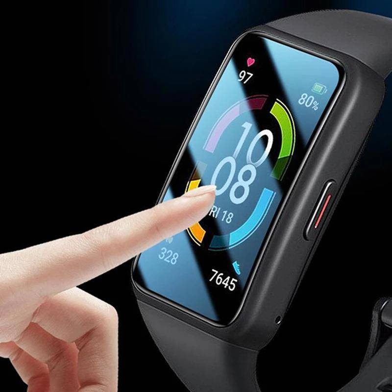 2pcs Film Hydrogel HD Transparan Pelindung Layar Smartwatch Huawei Honor Band 6 5 4 3 6 5 4