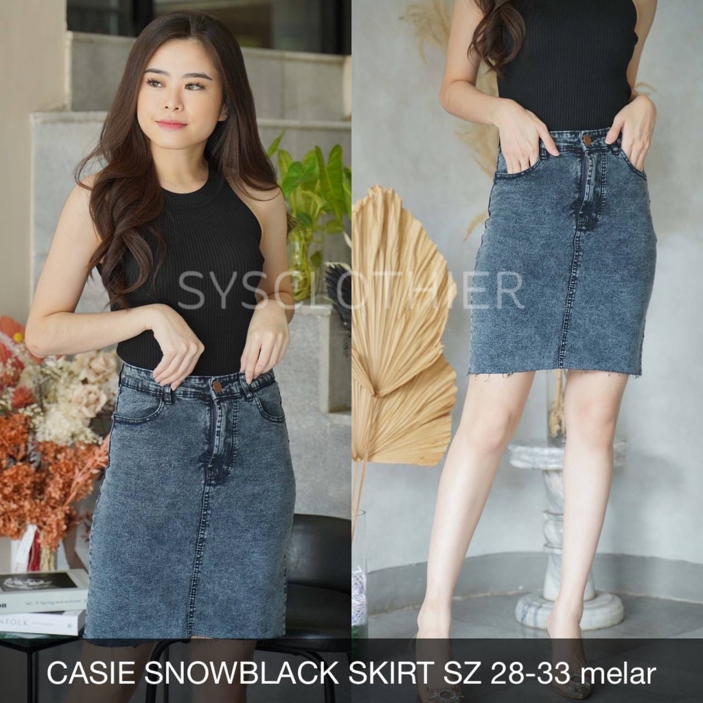 ROK JEANS WANITA CASIE MINI SKIRT-SYS CLOTHIER