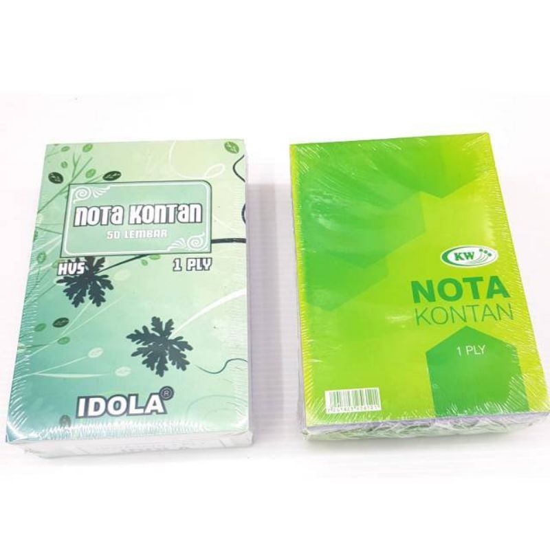 

Nota Bon Buku Kontan 1Ply Isi 43 Lembar