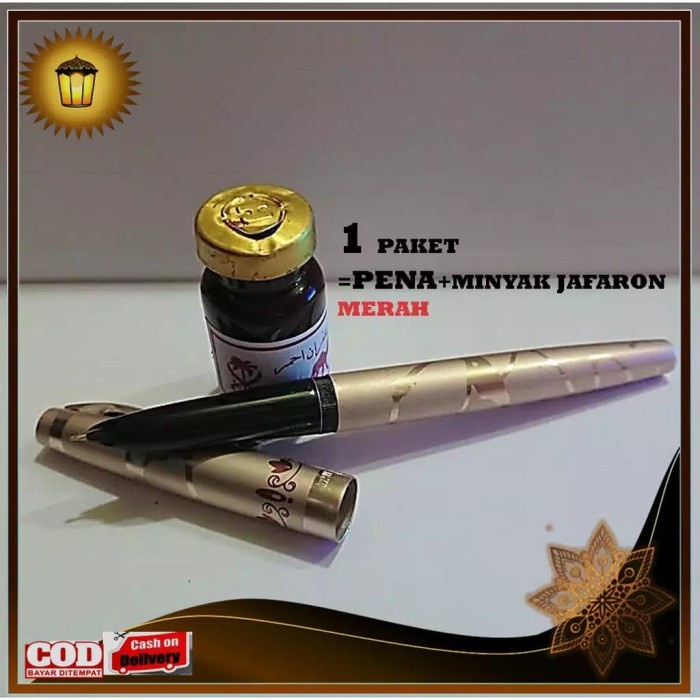 

Pulpen - Pena Rajah Alat Rajah Original + Tinta Jafaron Merah 1 Paket