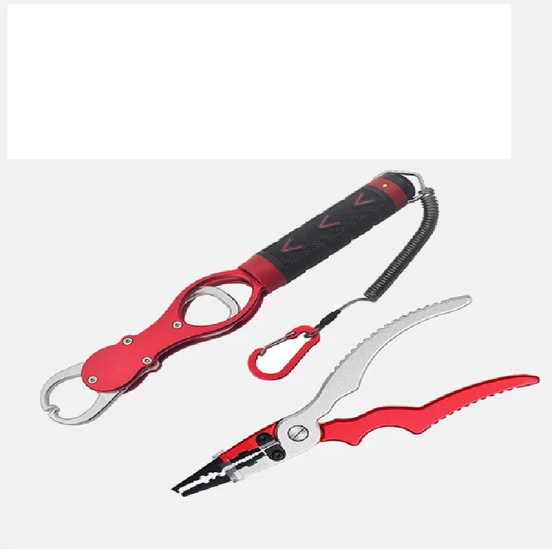 Aluminum Alloy Belt Weighing 15 Kg Fish Tang Kail Pancing Fishing Hook Remover Stainless Steel Pengendalian Ikan Set Grip Plier Penjepit Bibir Ikan Tang Mancing Alat