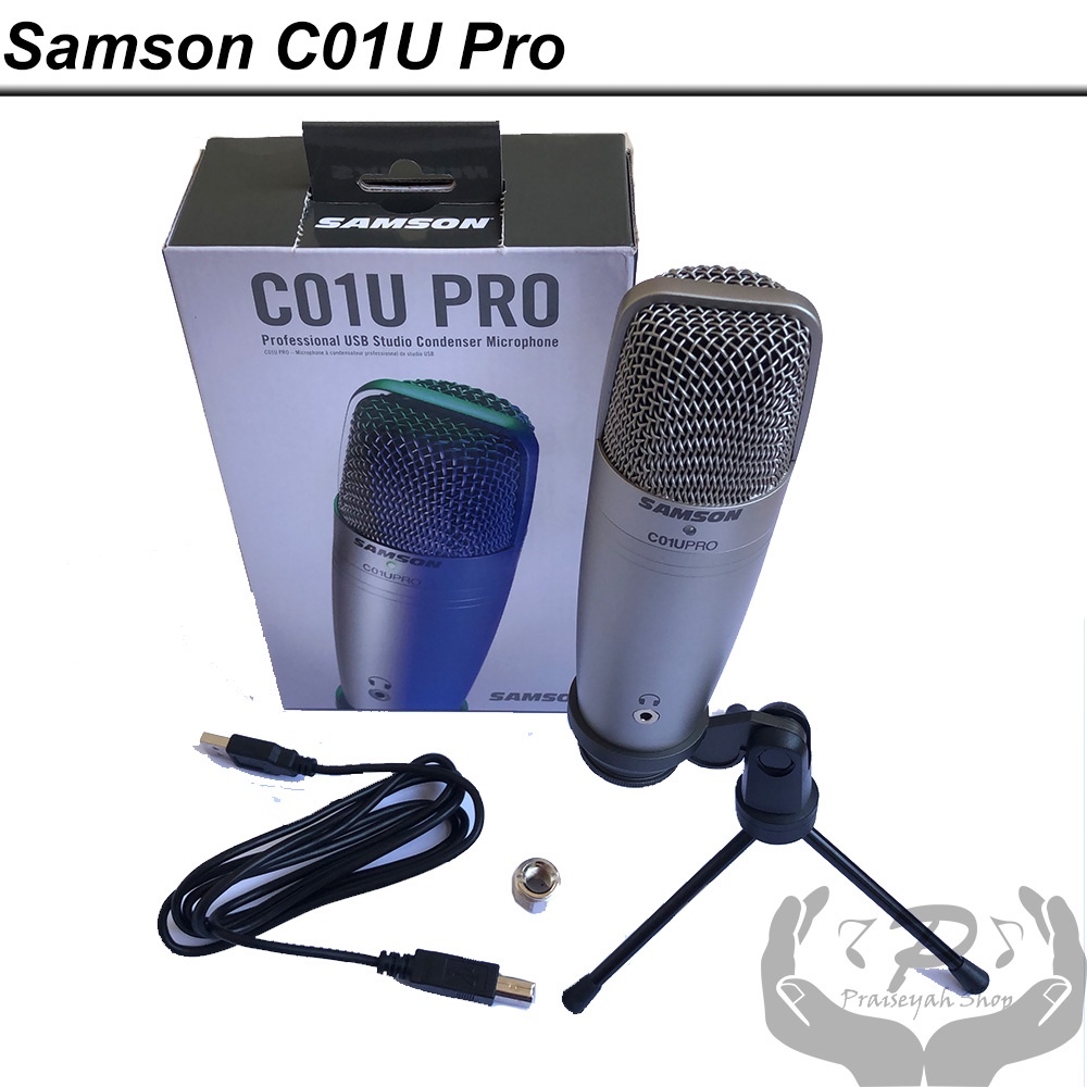 Mic Samson C01U Pro - USB Studio Condenser Microphone Recording USB