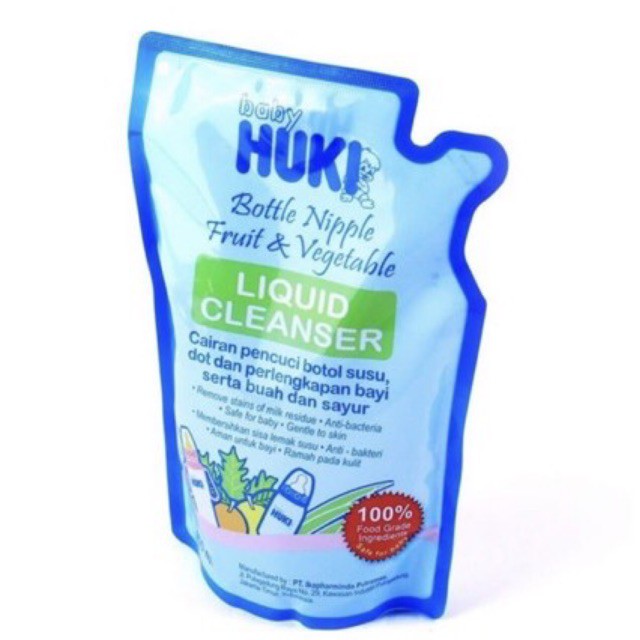 Baby Huki Liquid Cleanser 100ml 450ml - Huki Sabun Cuci Botol Perlengkapan Bayi