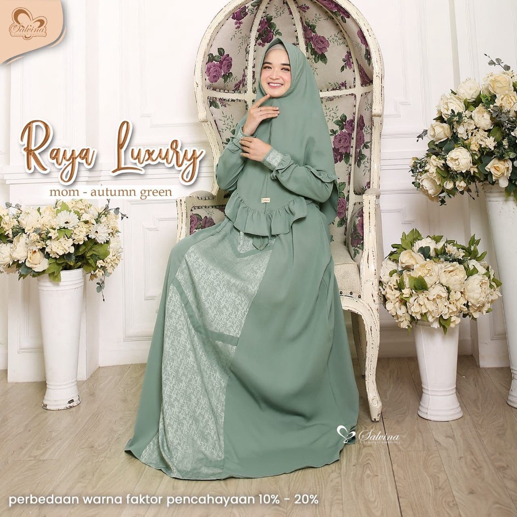 Salvina Hijab Sarimbit Gamis Raya Luxury Quality Premium Syari'i - Couple Ibu Anak - Gamis Anak