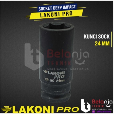 Lakoni Pro Mata Kunci Shock Deep Impact 1/2 Inch 24 MM 6 PT Sock 24MM