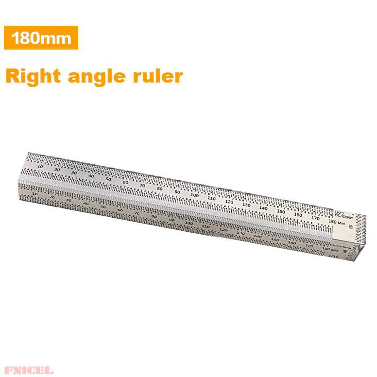 

FNICEL Penggaris Mark Angle Line L-Type Measuring Ruler Woodworking Tool 180mm - WW28